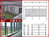 Modüler Alüminyum Korkuluk Önceden Monte Edilmiş Mat Siyah Toz Boyalı Alüminyum Teras Korkuluğu Kablolu Güvenlik Korkuluğu Avlu Fabrikası
