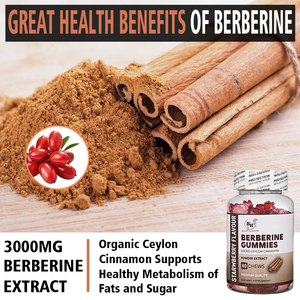 Gomitas de berberina orgánicas OEM/ODM, Canela de Ceilán, suplemento de hierbas de etiqueta privada, vitaminas para adultos, no para mujeres embarazadas - Product Image 5
