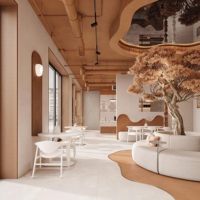 Comptoir de café sur mesure, design élégant et moderne, personnalisé pour les cafés, prix d'usine