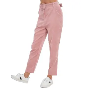 Pantaloni da <span class=keywords><strong>donna</strong></span> Pantaloni da <span class=keywords><strong>donna</strong></span> con cerniera all'ingrosso pantaloni di <span class=keywords><strong>velluto</strong></span> <span class=keywords><strong>a</strong></span> <span class=keywords><strong>coste</strong></span> tinta unita da <span class=keywords><strong>donna</strong></span> - Product Image 1