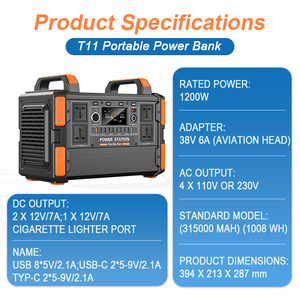 Stazione di Alimentazione Portatile al Litio 1200W T11 con Macchina per Caffè per Van Life <span class=keywords><strong>e</strong></span> Colazione all'Aperto - Product Image 3