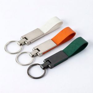 Porte-clés en cuir de luxe personnalisé avec logo de voiture, gravure laser, fermoir métallique, pour entreprise, automobile, mode - Product Image 1