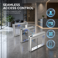 Tourniquet en acier inoxydable SUS304 à coins arrondis, prix usine, avec support pour reconnaissance faciale personnalisée, empreinte digitale et API SDK ouverte