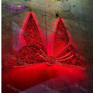 Grand motif lumineux LED 3D en forme de nœud, étanche IP65, en plastique, pour affichage traversant de centre commercial à Noël - Product Image 6