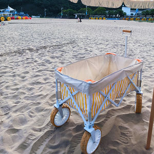 Anpassbares Muster Luxus Strand wagen mit großen Rädern für Sand Camping klappbaren Strand wagen - Product Image 4