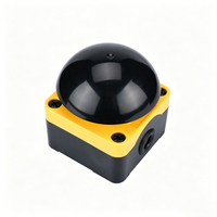 Boîtier de bouton-poussoir momentané Mushroom 22mm IP65 étanche, interrupteur d'arrêt d'urgence 10A LED pour équipement industriel et machines
