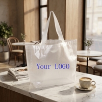 Sac tissé en PP transparent très vendu, réutilisable, de haute qualité, pour les courses, le shopping et l'emballage