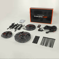 Kit d'éclairage double rangée de dessous de caisse LED RGBIC étanche IP68 pour voiture 6 pcs Chasing Dual Row Underglow Light pour voitures