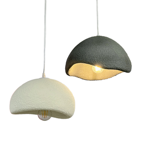 Wabi-sabi nhựa Mặt dây chuyền đèn trắng treo đèn trong nhà Đèn chùm tối giản Trần E27 bóng đèn chùm Nhật Bản nhựa đèn - Product Image 1