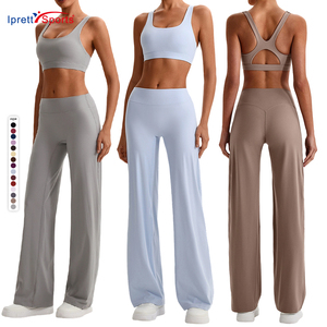 Ensembles 2 pièces taille haute effet seconde peau pour femme – Tenue de yoga moulante à séchage rapide pour fitness et sport en extérieur - Product Image 1