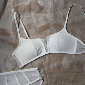 Conjunto de Sujetador de Algodón Cómodo Estilo Estudiante para Adolescentes, <span class=keywords><strong>Sin</strong></span> Varillas, <span class=keywords><strong>Sin</strong></span> Costuras, Lencería Sexy, <span class=keywords><strong>Ropa</strong></span> <span class=keywords><strong>Interior</strong></span> Transpirable, Bralette - Product Image 1