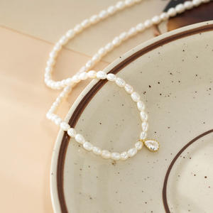 Collar de Perlas de Plata S925, Edición Coreana, Estilo Fresco y Pequeño, Joyería de Verano, Collar de Cuentas Dulce y Hermoso D8706 - Product Image 4