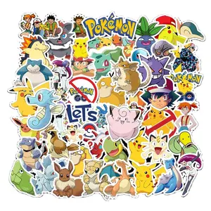 50 Cái Pet Elf PokemonCartoon Chống Nước Và Chống Nắng Máy Tính Xách Tay Xe Đẩy Trường Hợp Dán Xe