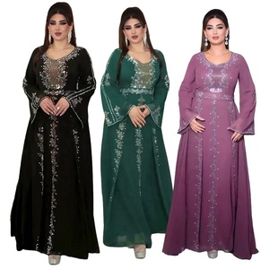 Abayas pour femmes Dubai luxe africain musulman mode Robe Caftan Marocain soirée Robe Kimono Robe <span class=keywords><strong>Djellaba</strong></span> Femme Robe - Product Image 1