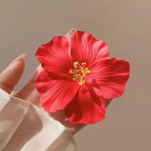 Hochwertige 5cm Ei Haars pange Hawaiian Plume ria Blume Korean Foam Haars pange Fabrik Großhandel Hot Selling Hochzeit im Freien - Product Image 4