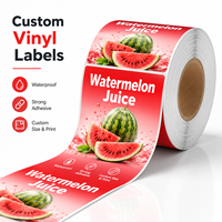 Aangepaste merklogo waterdichte sticker, geschikt voor verpakkingslabels van voedsel, alcohol, dranken, bedrijven en cosmetica