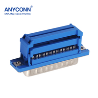 Connecteur USB D-SUB mâle ANYCONN de haute qualité, noir, à montage traversant pour câble, connecteurs premium