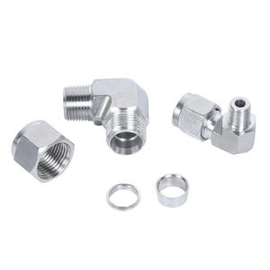 סוג סווגלוק מטיט עם פרולים נירוסטה כפול שווה איחוד טי 1/2 צינור אינץ 'd צינור דחיסה הולם - Product Image 5