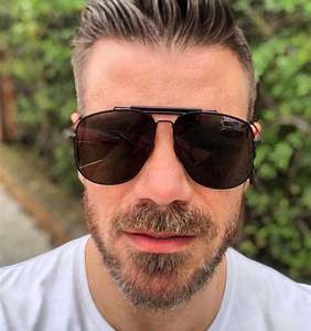 Gafas de Sol de Moda 2021, Montura Grande, Doble Barra, Protección UV400, Gafas de Sol Metálicas Extra Grandes para Hombre y Mujer - Product Image 3