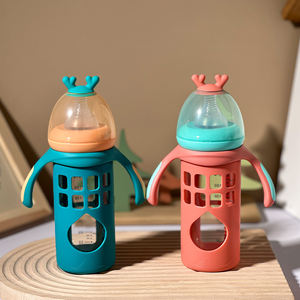 Biberon pour bébé sans BPA, 240 ml, col large, tétines en silicone, biberons d'<span class=keywords><strong>allaitement</strong></span> - Product Image 1