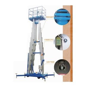 Piattaforma di sollevamento in alluminio singola doppia tre quattro albero piattaforma di lavoro aerea in alluminio di alta qualità per operazioni ad alta quota - Product Image 1