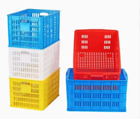 Panier de circulation en plastique PP opaque empilable de style maille pour le recyclage, vente en gros