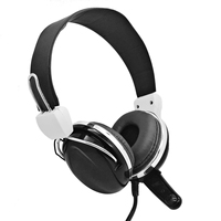 Casque filaire supra-auriculaire réglable et extensible, avec grands coussinets doux, pour PC, ordinateur portable, jeux, bureau et vidéoconférence