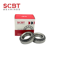 Roulement à rouleaux coniques à une rangée en acier chromé 33022, précision P0, diamètre intérieur 110 mm, ouvert, 3000 tr/min, métrique SCBT