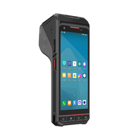 Android 10 PDA pos Android con impresora 58mmm 2D QR Escáner de código de barras Papel térmico e impresión de etiquetas para inventario de restaurantes