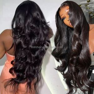 Nguyên liệu Ấn Độ tóc HD ren phía trước tóc giả, Trinh Nữ lớp biểu bì phù hợp 100% glueless đầy đủ ren tóc giả tóc con người, ren phía trước tóc giả cho phụ nữ da đen - Product Image 3