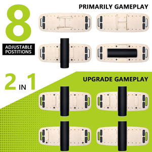 Papan keseimbangan kayu 2 dalam 1 latihan keseimbangan, terapi fisik anak dewasa, posisi dapat disesuaikan - Product Image 5