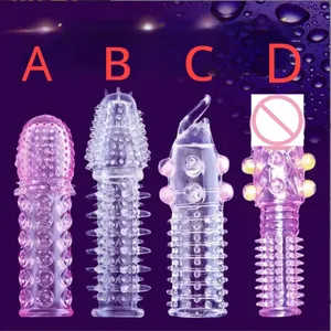Condones de Cristal 3D con Púas Grandes para Pene, Anillo para Pene con Espinas para Agrandar el Pene y Retrasar la Eyaculación, para la Vida Sexual en Pareja - Product Image 1