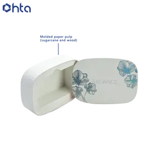 Customized Small Handmade Eco-friendly Paper Pulp Molded Travel Soap Packaging Box