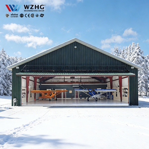 Hangar de aviones con estructura de hierro y techo arqueado para aviación comercial - Product Image 1