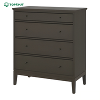Solution de Sourcing de Mobilier Sur Mesure pour Hôtels : Ensemble de Meubles de Chambre d'Hôtel en Bois Noir pour l'Hôtellerie