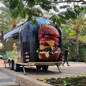 Outdoor Stainless Steel Aluminum Square Shape Multifunctional Candy Ice Cream Truck Mobile Food Trailer Hot Dog <b>Stand</b> Concession - Product Image 5