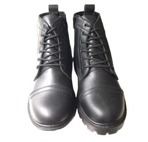 Botas Tácticas de Combate HBAP01, Botas de Tobillo de Cuero de Grano Completo, Antipinchazos, Botas Tácticas Resistentes, Suela de Goma Antideslizante - Product Image 1