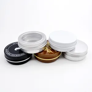 1 Oz 5g 10g 15g 20g 25g Screw Top Canning Metal Aluminum Cream Cosmetic Jars 30ml Candle Tin Cans