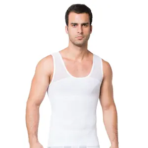 เสื้อยืดคอร์เซ็ทกระชับสัดส่วนสำหรับผู้ชายเสื้อกล้ามกระชับสัดส่วนปรับหน้าท้อง