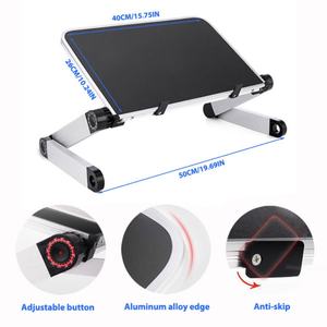 Soporte Desmontable para Portátil de Aleación de Aluminio, Soporte Plegable Multiángulo para Portátil de 15.6 Pulgadas para Cama - Product Image 2
