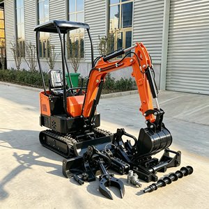 Popular Selling 1.8 Ton Mini Excavator Agriculture Orchard Garden Diesel Small Digger All Terrain Rubber Crawler <b>Micro</b> Bagger - Product Image 1
