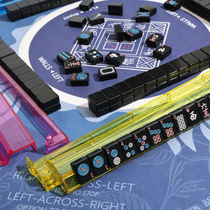 Tuiles de Mahjong Noires Pur Noir Américain, 166 Pièces, Personnalisées pour le Divertissement Décontracté, Vente en Gros, Variante Moderne, Design <span class=keywords><strong>Joker</strong></span> - Product Image 4