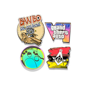 Badges métalliques personnalisés Mingchuen, émaillés, avec fermoir magnétique papillon, pour cadeaux d'affaires, personnalisation OEM ODM - Product Image 4