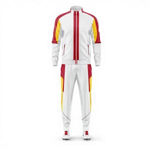 Survêtements pour hommes de haute qualité de conception respirante ensemble de vêtements de sport avec logo imprimé personnalisé avec fermeture éclair sur le devant - Product Image 1