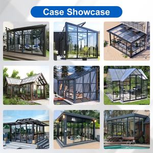 غرفة شمسية حديثة من الألمنيوم ذات سقف مسطح قابلة للطي والتحريك من SUNTO، مع مجموعات البيوت الزجاجية والدفيئات - Product Image 4