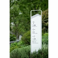 Signalétique OEM, signalétique extérieure éclairée en 3D, signalétique directionnelle extérieure à LED, enseignes, grand pylône en aluminium pour hôtel, centre commercial
