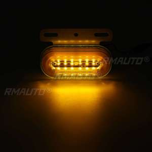 6 pièces Feux de position latéraux 12V 12 LED, Feux extérieurs de voiture, Lampes indicatrices de signalisation, Feux arrière d'avertissement, 3 modes, pour Remorque, Camion, Camionnette - Product Image 4