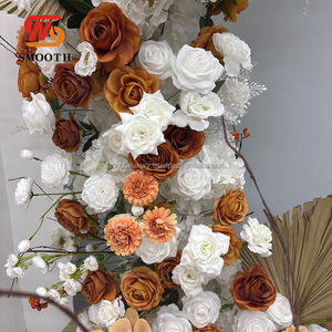 Fondo de arco de flor de Rosa artificial hecho a mano personalizado para decoración de fondo de boda decoración de flor de Rosa al por mayor - Product Image 4