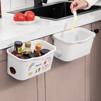 Poubelle rectangulaire en PP à induction grande capacité pour armoires de cuisine, poubelle suspendue gain de place, vente en gros