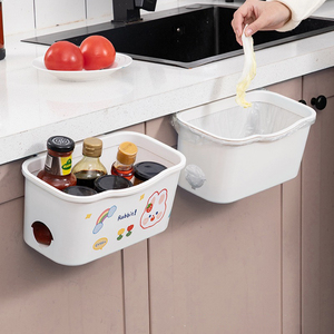Vente en gros Poubelle suspendue rectangulaire en plastique de grande capacité pour armoires de cuisine Poubelle suspendue peu encombrante - Product Image 5